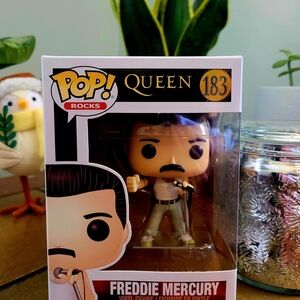 Funko Pop Rocks Queen Figure with Black and White Details